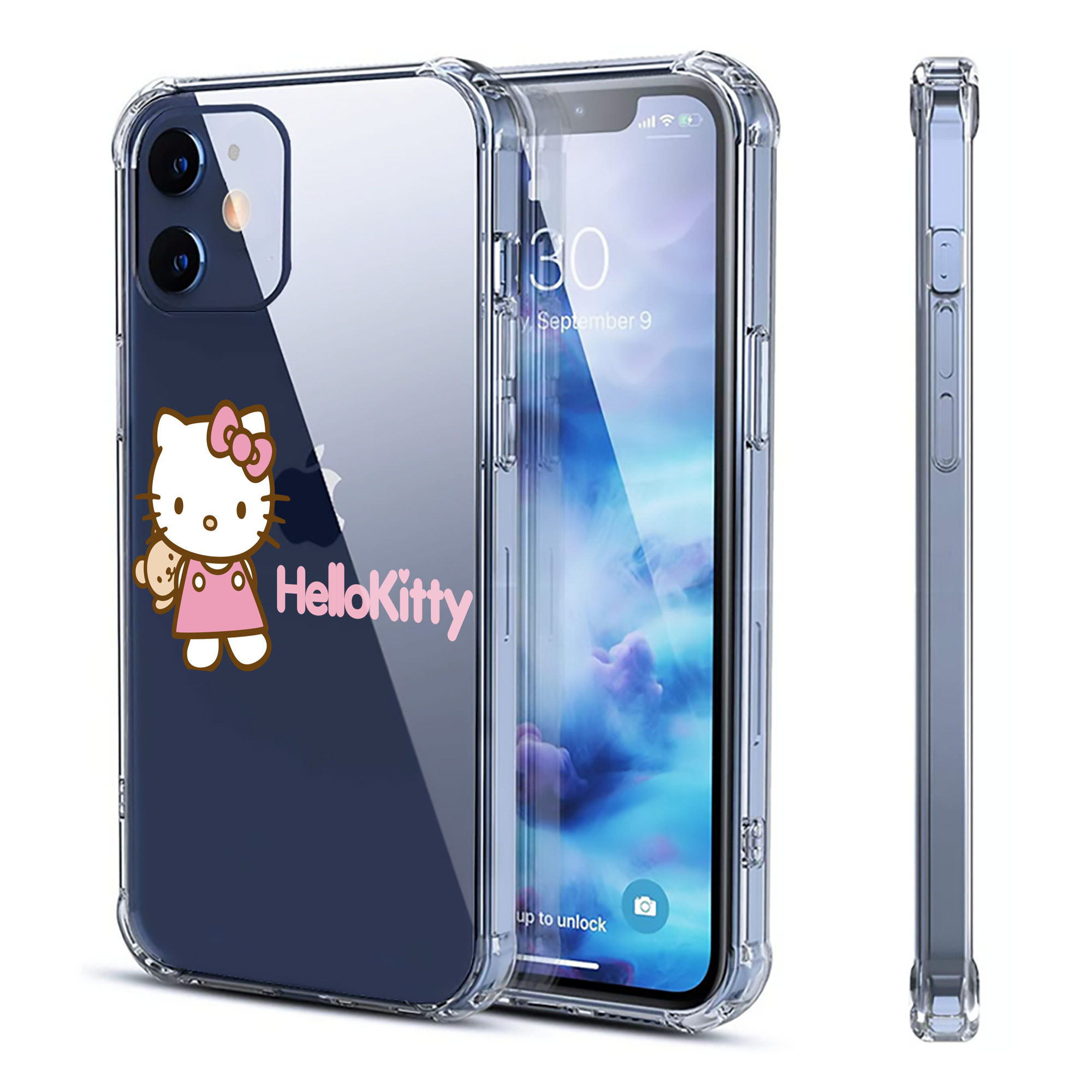 （画像用） Hello Kitty ハローキティ 【iPhone 12シリーズ対応】透明スマホケース（クリアソフトケース）